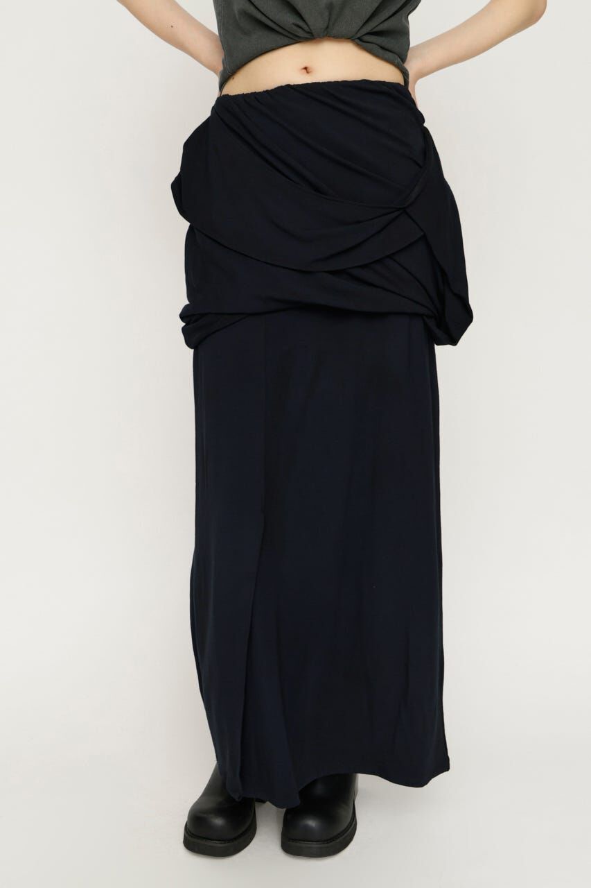 SLY「DRAPE CUT ロングスカート」|スカート|BLK