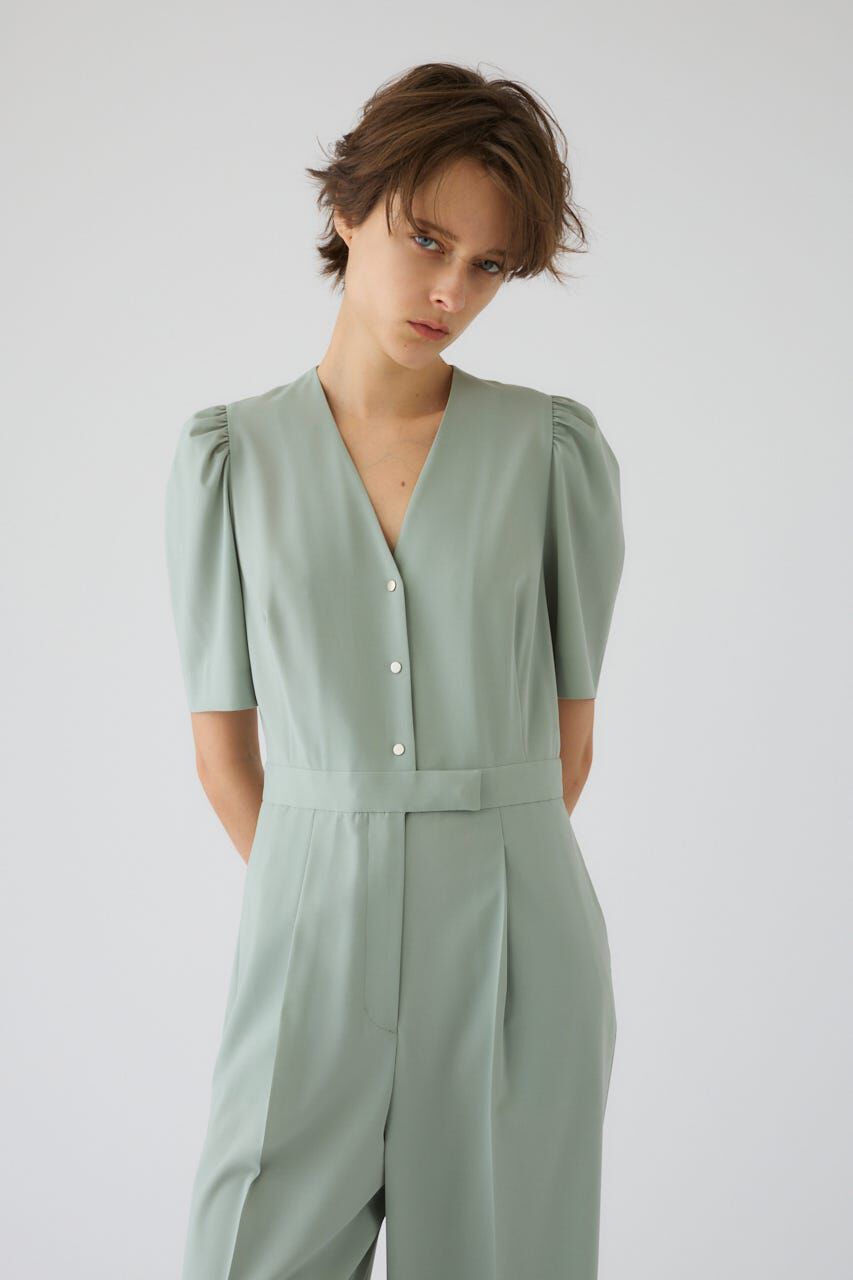 RIM.ARK 「Puff sleeve solid jumpsuit」|その他|