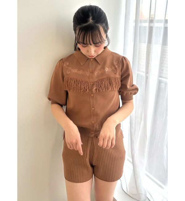 CALNAMUR「バックフリンジニットパンツ」|その他|
