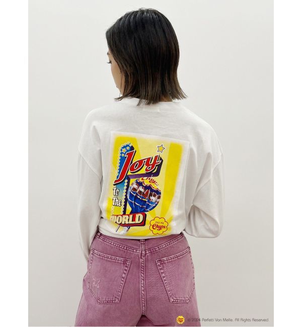 EVRIS「【EVRIS&times;Chupa Chups】グラフィックロンT」|Tシャツ・カットソー|ホワイト