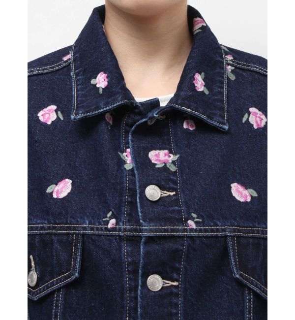 EVRIS「Embroideryデニムブルゾン【セットアップ着用可能】」|デニムジャケット|