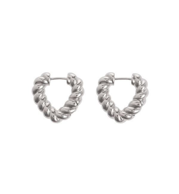 EVRIS「WAVE HEART MOTIF ピアス」|ピアス|シルバー