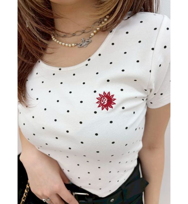 EVRIS「ドットSUNNYショートTシャツ」|Tシャツ・カットソー|