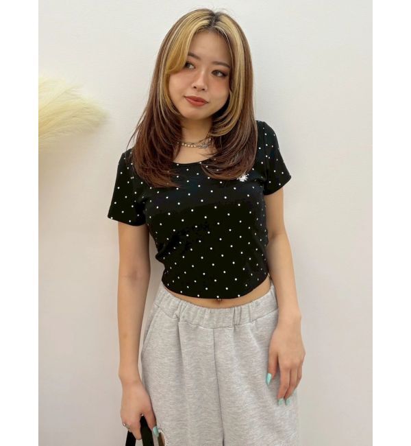 EVRIS「ドットSUNNYショートTシャツ」|Tシャツ・カットソー|