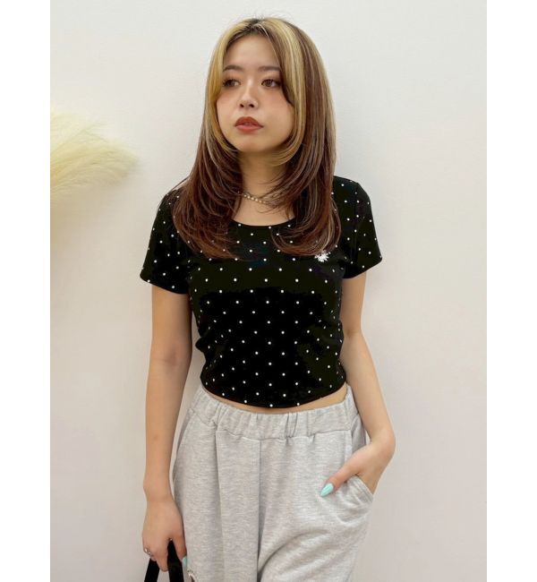 EVRIS「ドットSUNNYショートTシャツ」|Tシャツ・カットソー|