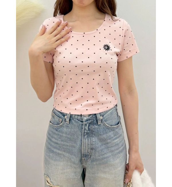 EVRIS「ドットSUNNYショートTシャツ」|Tシャツ・カットソー|