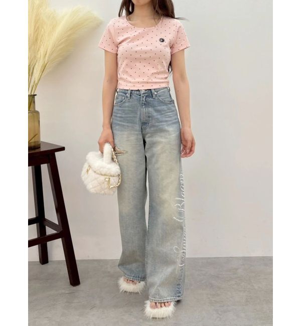 EVRIS「ドットSUNNYショートTシャツ」|Tシャツ・カットソー|