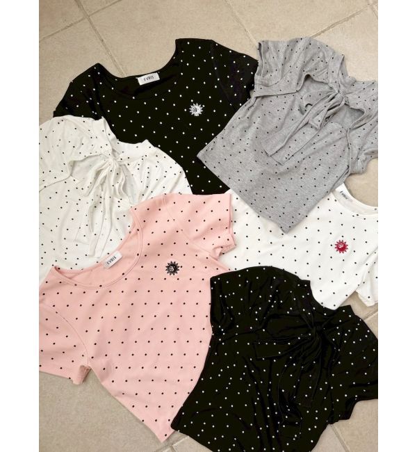 EVRIS「ドットSUNNYショートTシャツ」|Tシャツ・カットソー|