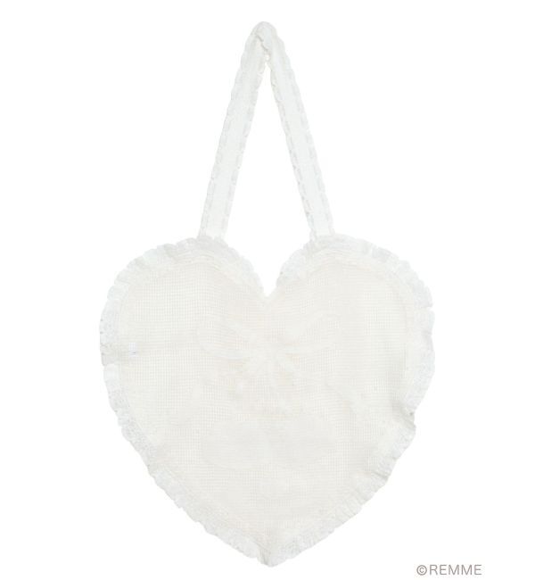 merry jenny「Cherry heart knit tote」|トートバッグ|