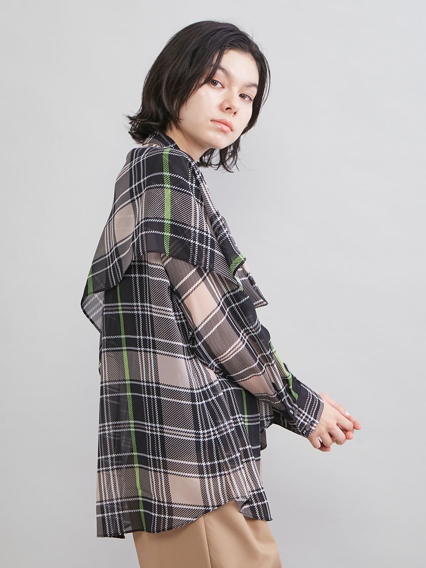 Mila Owen「チェックボウタイブラウス」|シャツ・ブラウス|