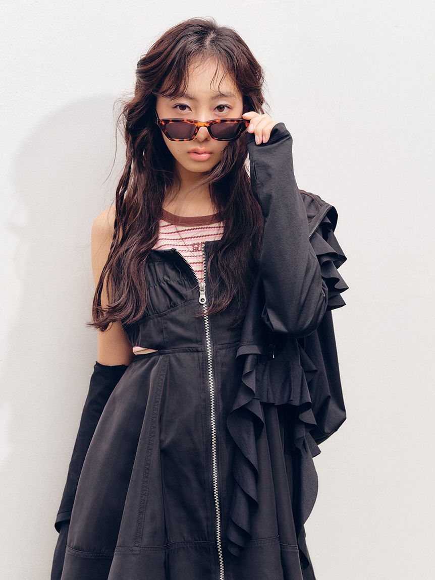 FURFUR「【UVカット】フリルパーカー〈マシンウォッシャブル〉」|パーカー|