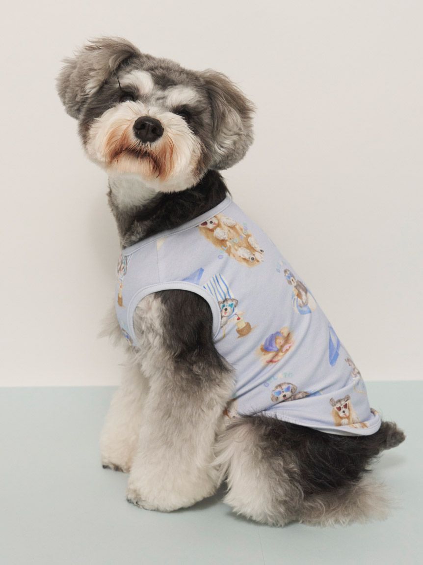  GELATO PIQUE CAT&DOG「【CAT&DOG】【接触冷感】 ビーチ シュナウザー柄Coolingプルオーバー」|その他|