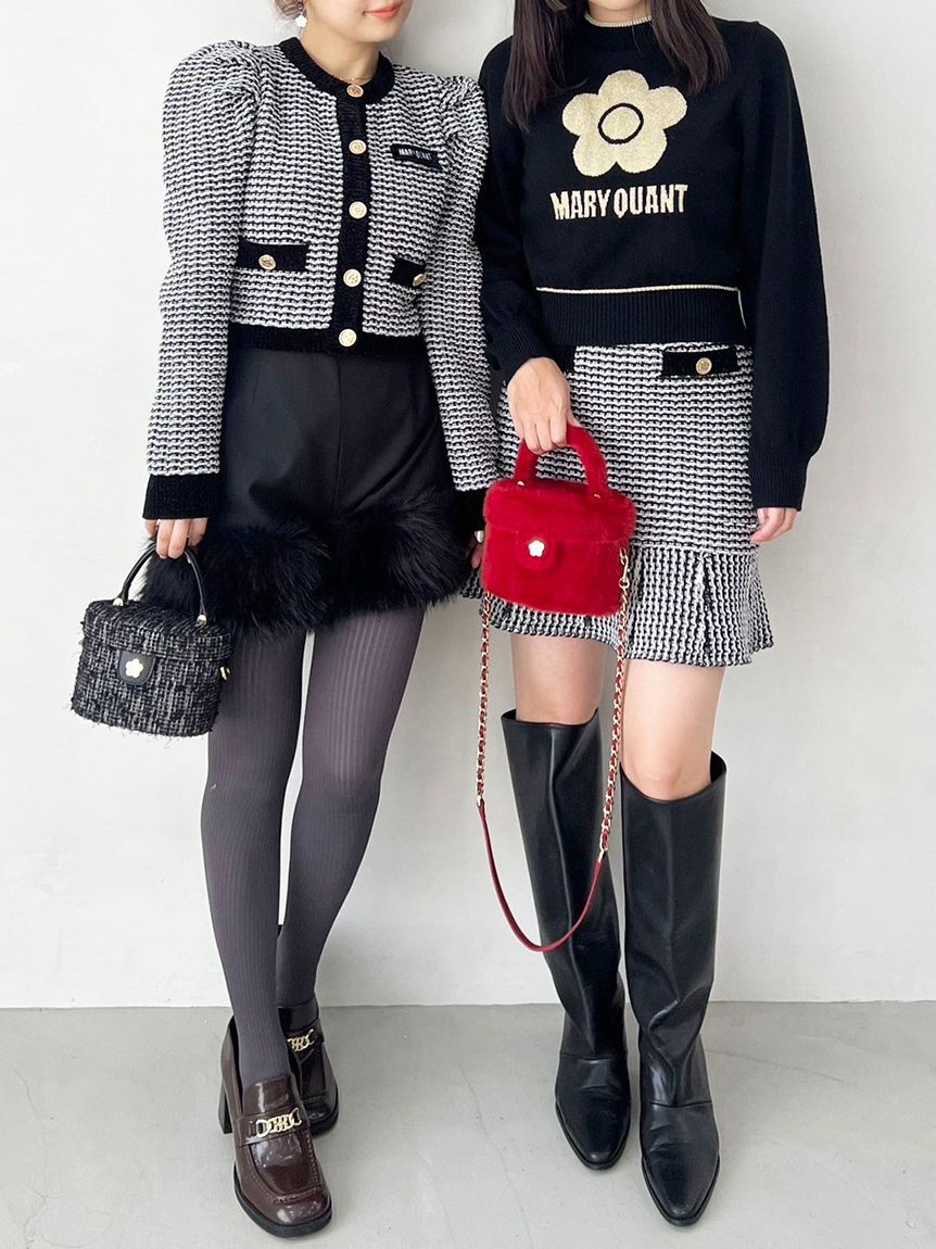 LILY BROWN「【WEB・一部店舗限定カラー】【LILY BROWN&times;MARY QUANT】ツイードニットカーディガン」|カーディガン|