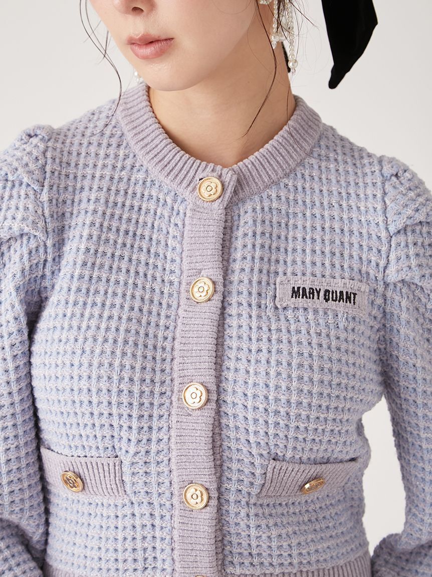 LILY BROWN「【WEB・一部店舗限定カラー】【LILY BROWN&times;MARY QUANT】ツイードニットカーディガン」|カーディガン|