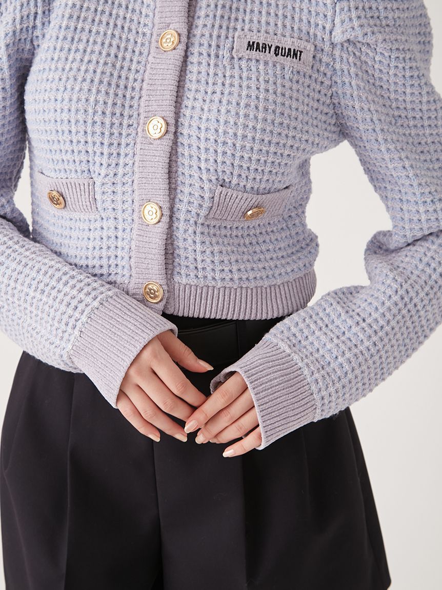 LILY BROWN「【WEB・一部店舗限定カラー】【LILY BROWN&times;MARY QUANT】ツイードニットカーディガン」|カーディガン|