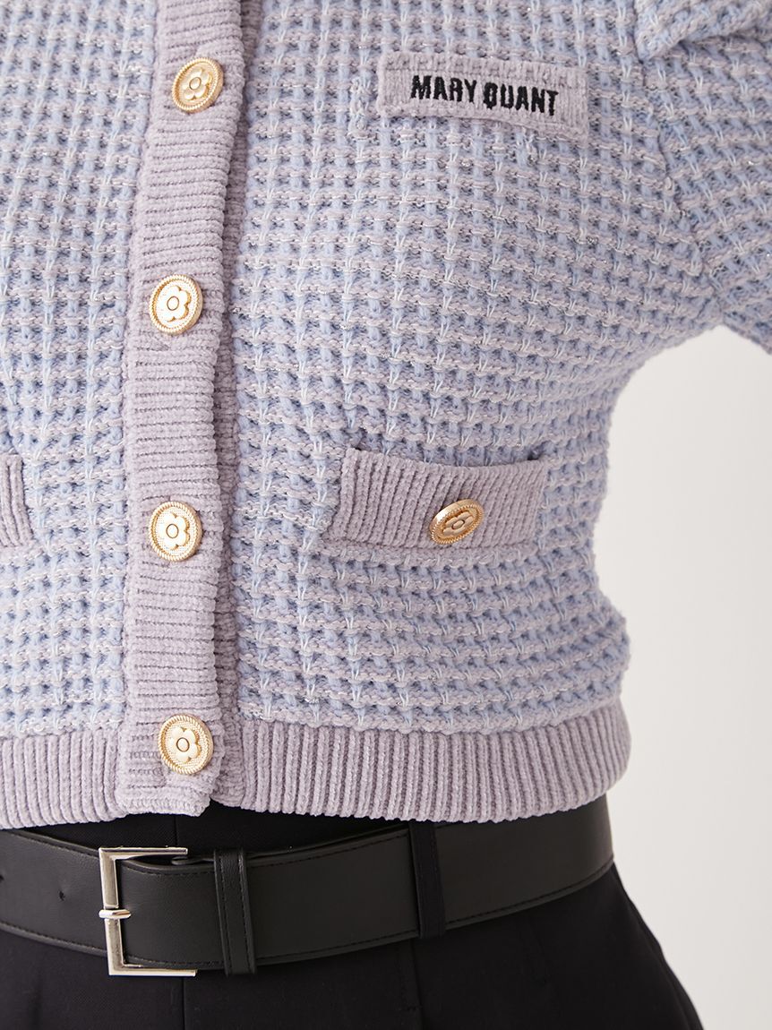 LILY BROWN「【WEB・一部店舗限定カラー】【LILY BROWN&times;MARY QUANT】ツイードニットカーディガン」|カーディガン|