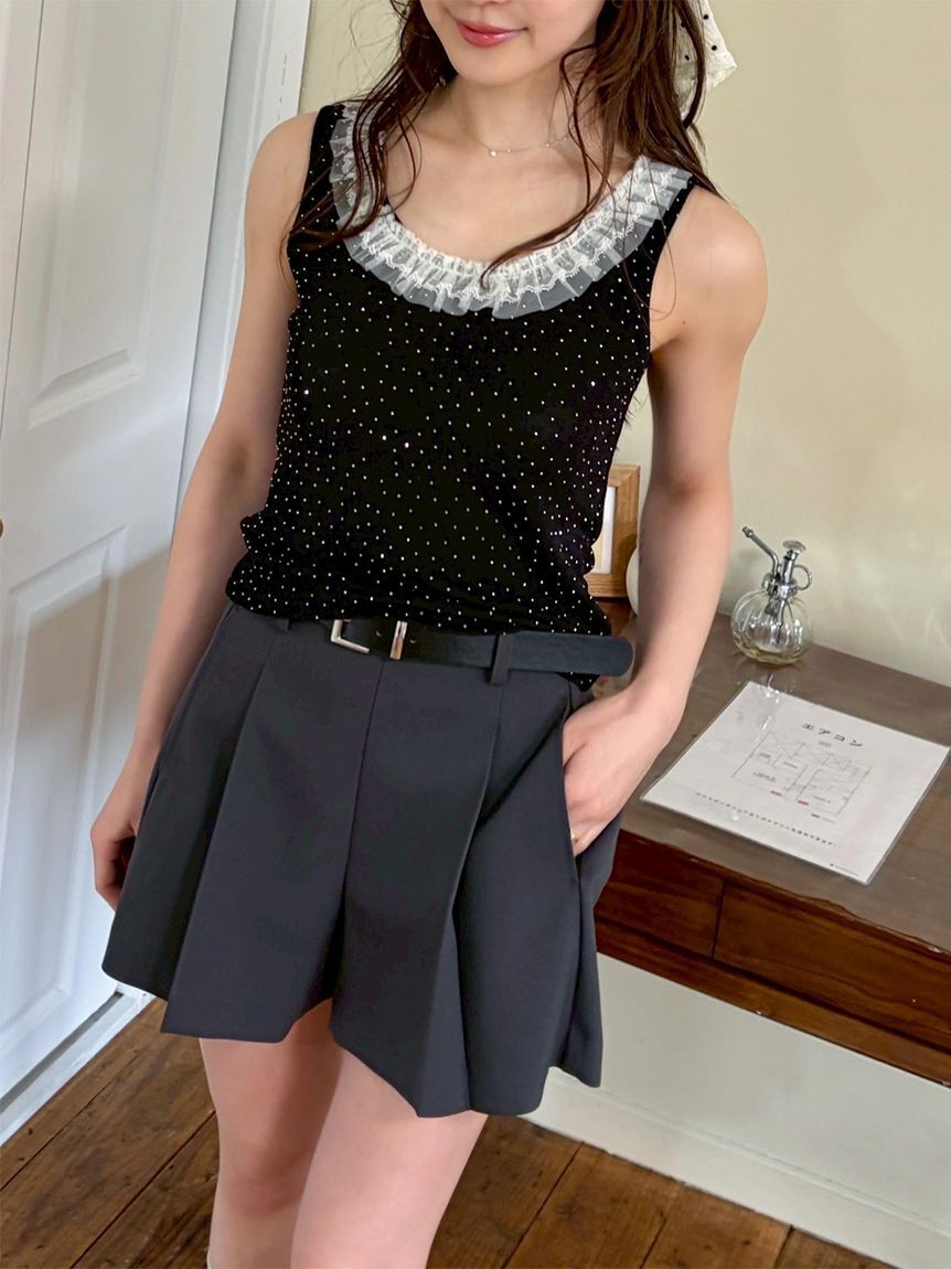 LILY BROWN「[L.B CANDY STOCK]レースタンクトップ」|タンクトップ|BLK