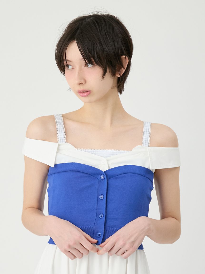 LILY BROWN「レイヤードドッキングニットワンピース」|ワンピース|