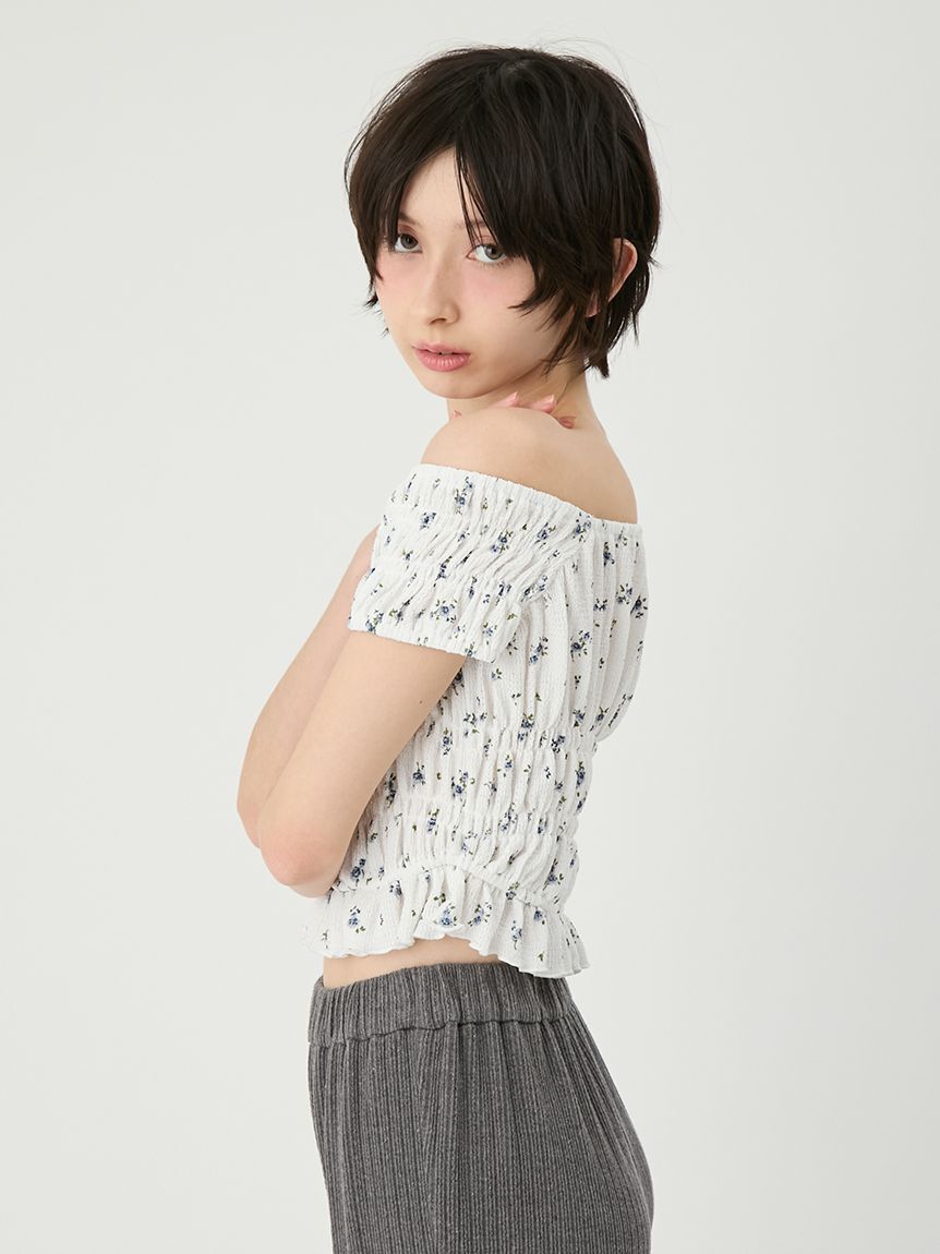 LILY BROWN「シャーリングカットトップス」|Tシャツ・カットソー|