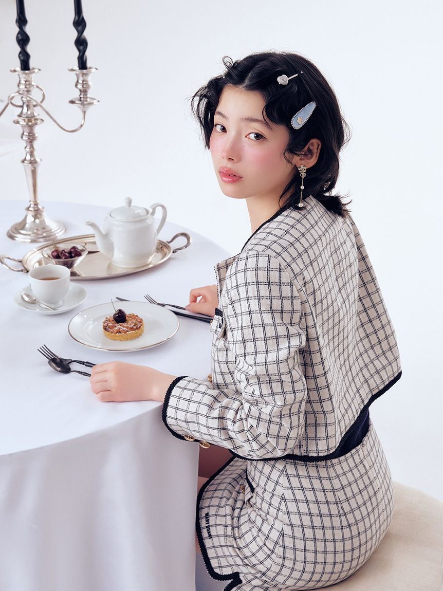 LILY BROWN「【LILY BROWN&times;MARY QUANT】ダブルボタンジャケット」|ノーカラージャケット|