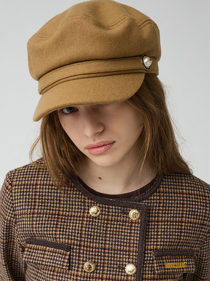 LILY BROWN「【LILY BROWN&times;MARY QUANT】パールボタンキャスケット」|キャップ・キャスケット|CML