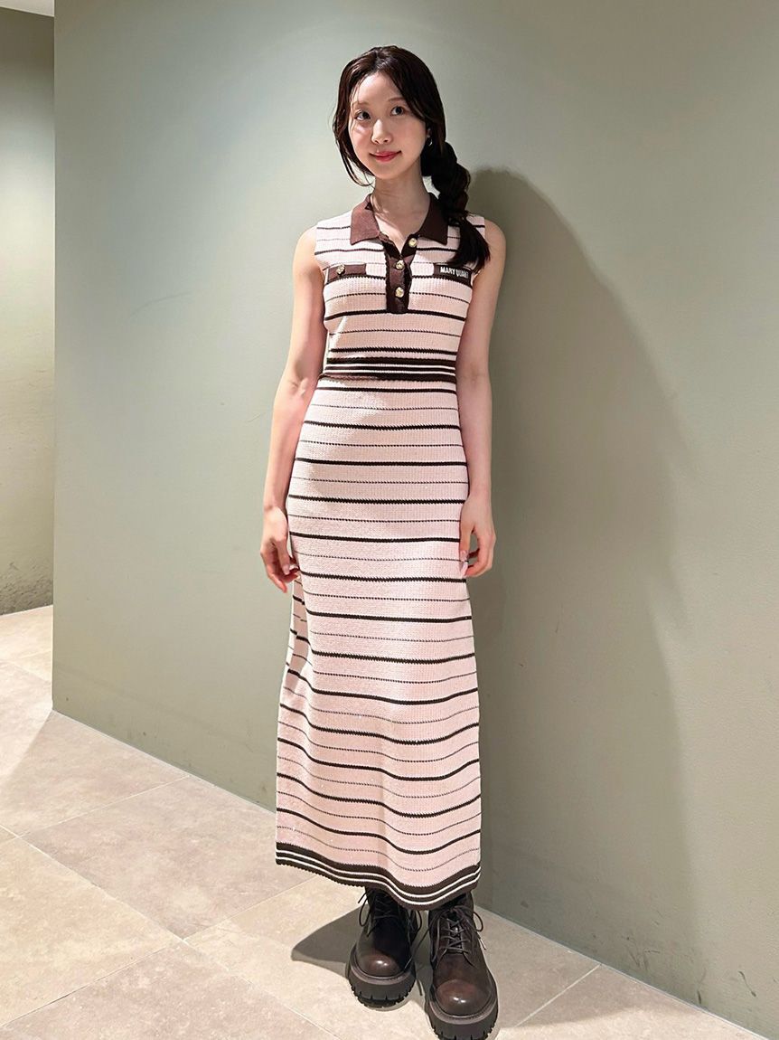 LILY BROWN「【LILY BROWN&times;MARY QUANT】ポロニットワンピース」|ワンピース|