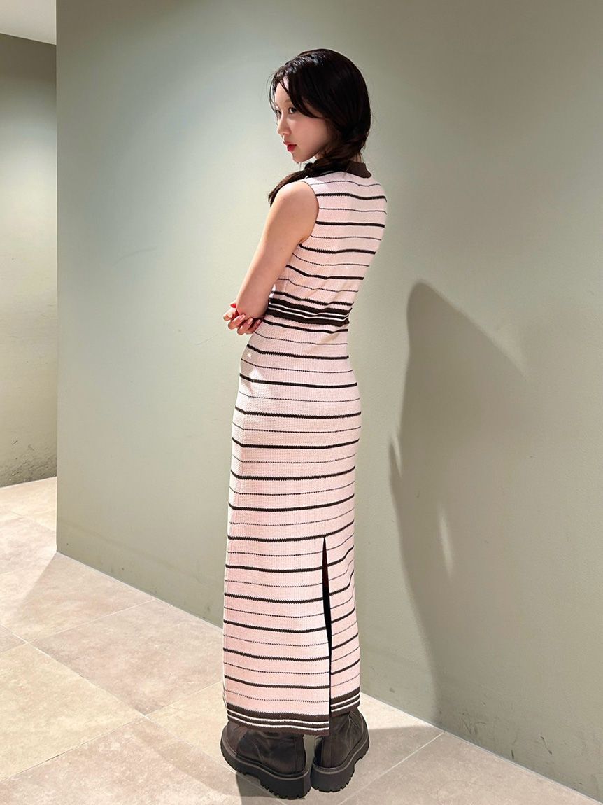 LILY BROWN「【LILY BROWN&times;MARY QUANT】ポロニットワンピース」|ワンピース|