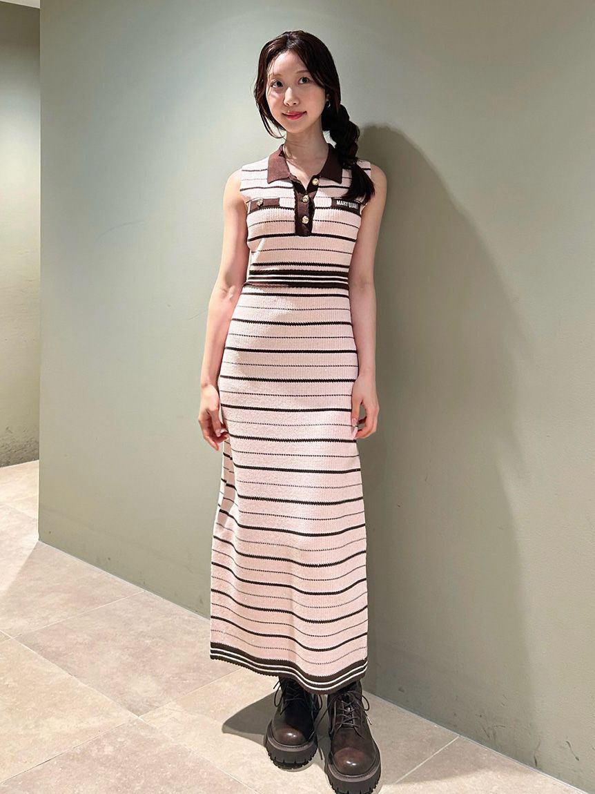 LILY BROWN「【LILY BROWN&times;MARY QUANT】ポロニットワンピース」|ワンピース|PNK