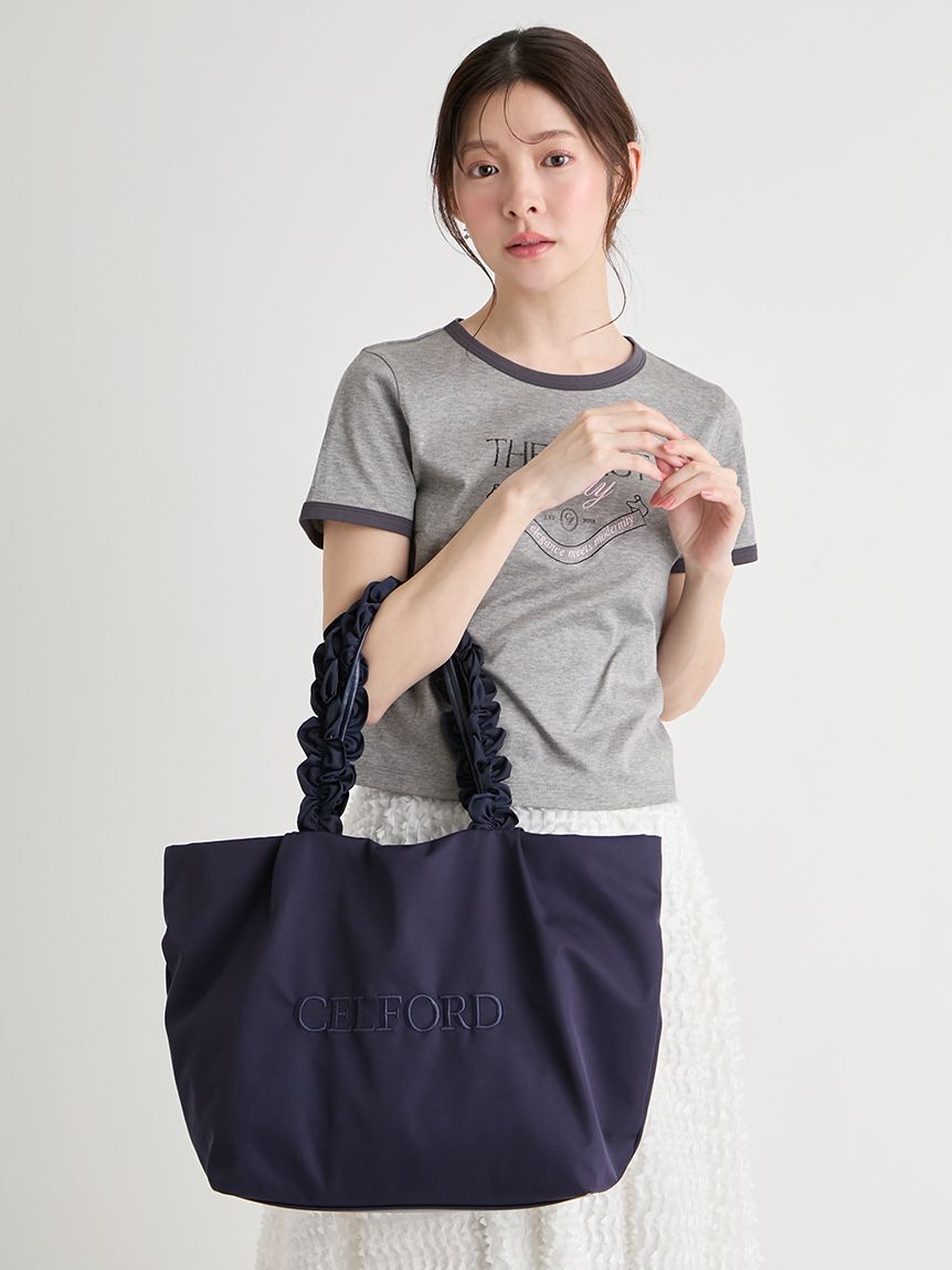 CELFORD「【プリュメル】フリルラメ刺繍トートバッグ（wide）」|トートバッグ|
