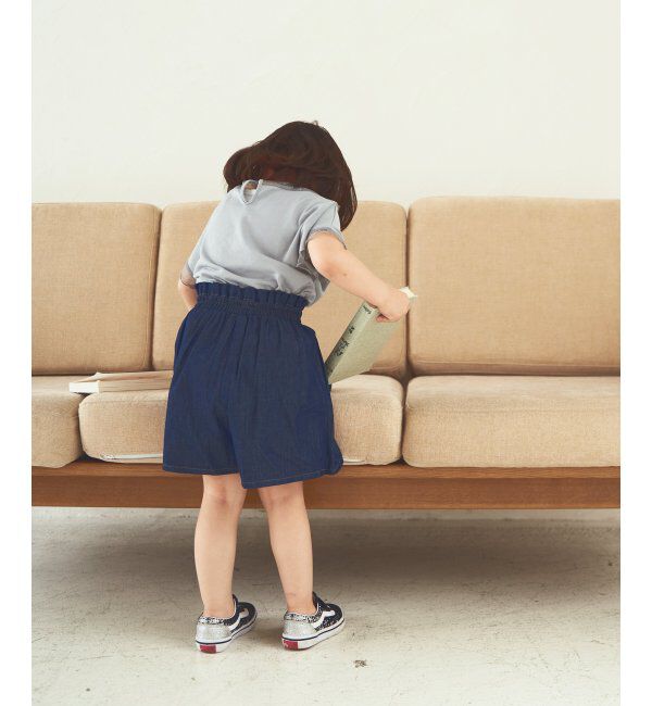 ikka kids「【キッズ】ドットチュール切り替えTシャツ（120~160cm）」|Tシャツ・カットソー|