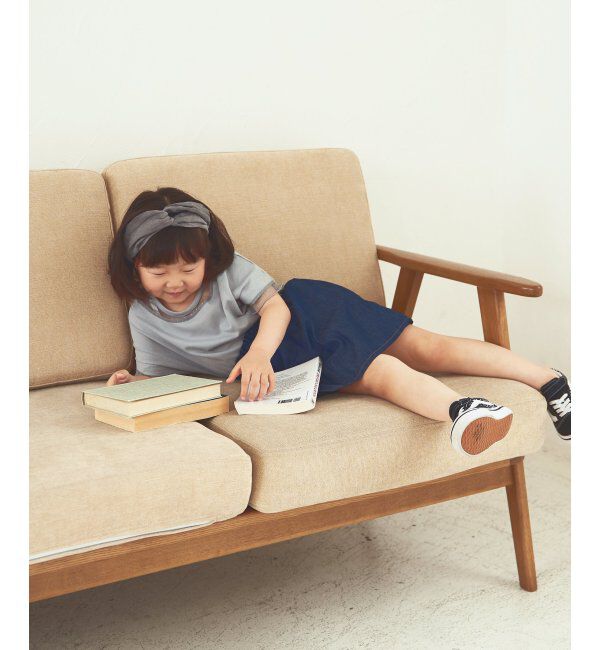 ikka kids「【キッズ】ドットチュール切り替えTシャツ（120~160cm）」|Tシャツ・カットソー|