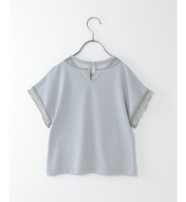 ikka kids「【キッズ】ドットチュール切り替えTシャツ（120~160cm）」|Tシャツ・カットソー|