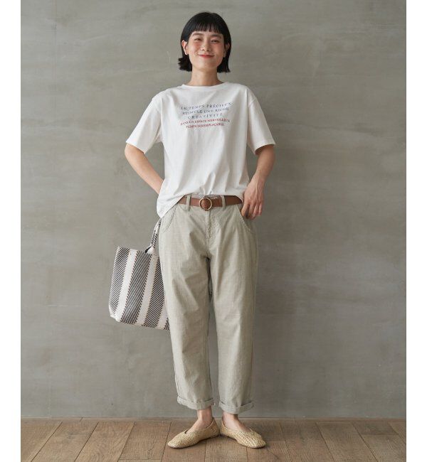 Lbc with Life「コットンロゴプリントTシャツ」|Tシャツ・カットソー|