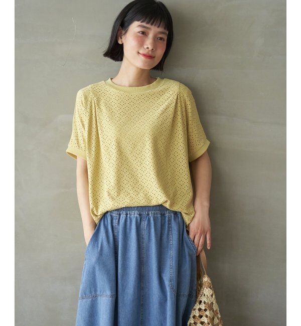 Lbc with Life「【お得だ値】冷感アイレットレースプルオーバー」|Tシャツ・カットソー|