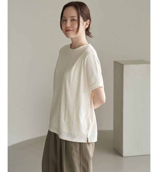Lbc with Life「【お得だ値】冷感アイレットレースプルオーバー」|Tシャツ・カットソー|