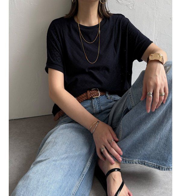 Lbc with Life「【お得だ値】冷感アイレットレースプルオーバー」|Tシャツ・カットソー|