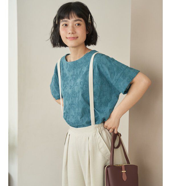 Lbc with Life「ボタニカルコード刺繍ブラウス」|シャツ・ブラウス|