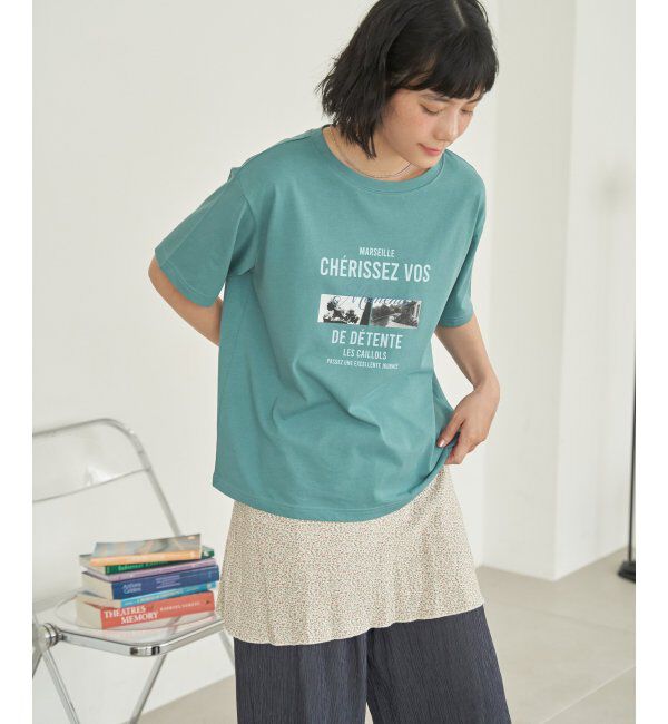 Lbc with Life「【接触冷感】フォトロゴTシャツ」|Tシャツ・カットソー|グリーン