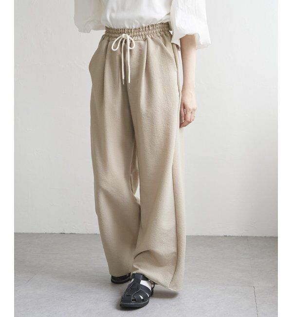 VENCE share style「イージーパンツ」|デニム|グレージュ
