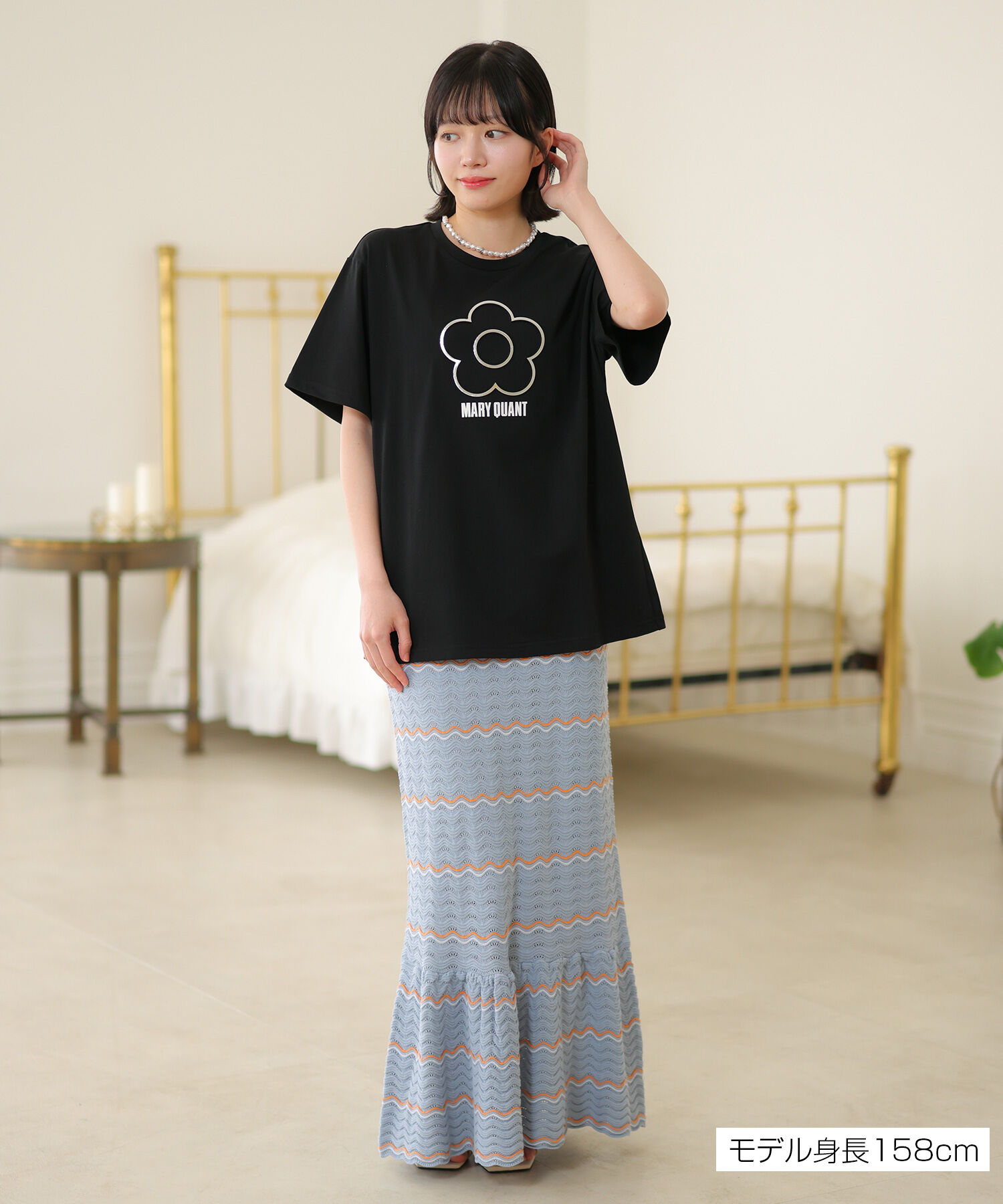 MARY QUANT「エンボスプリント Tシャツ」|Tシャツ・カットソー|