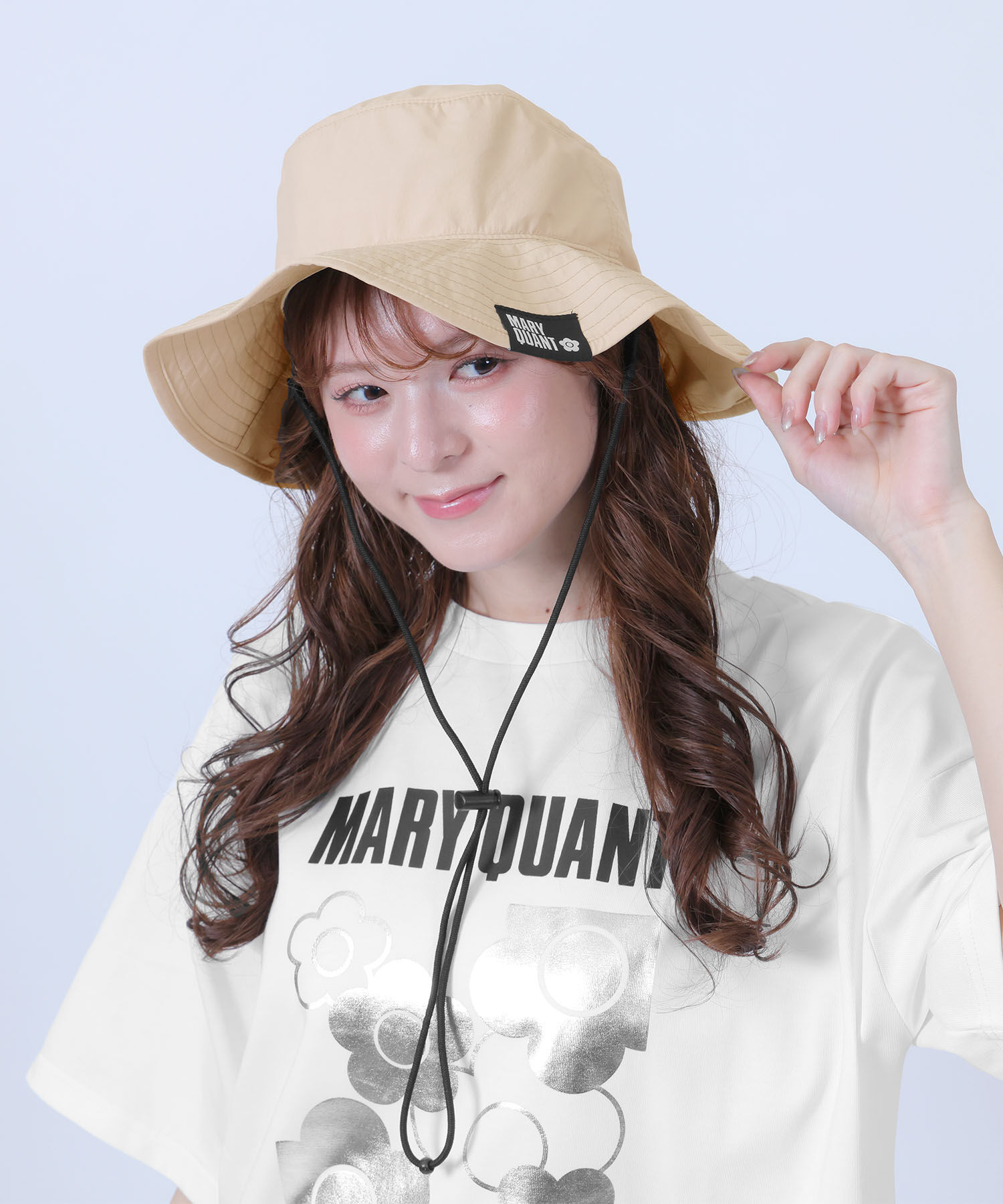 MARY QUANT「パッカブルバケットハット」|ハット|ベージュ