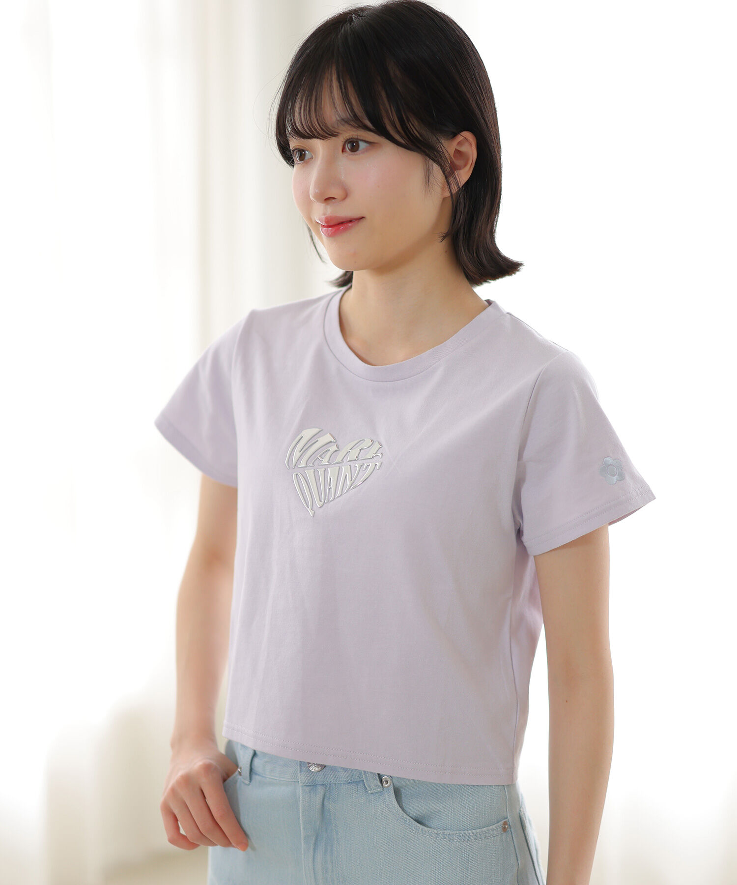 MARY QUANT「メタリックプリント Tシャツ」|Tシャツ・カットソー|パープル