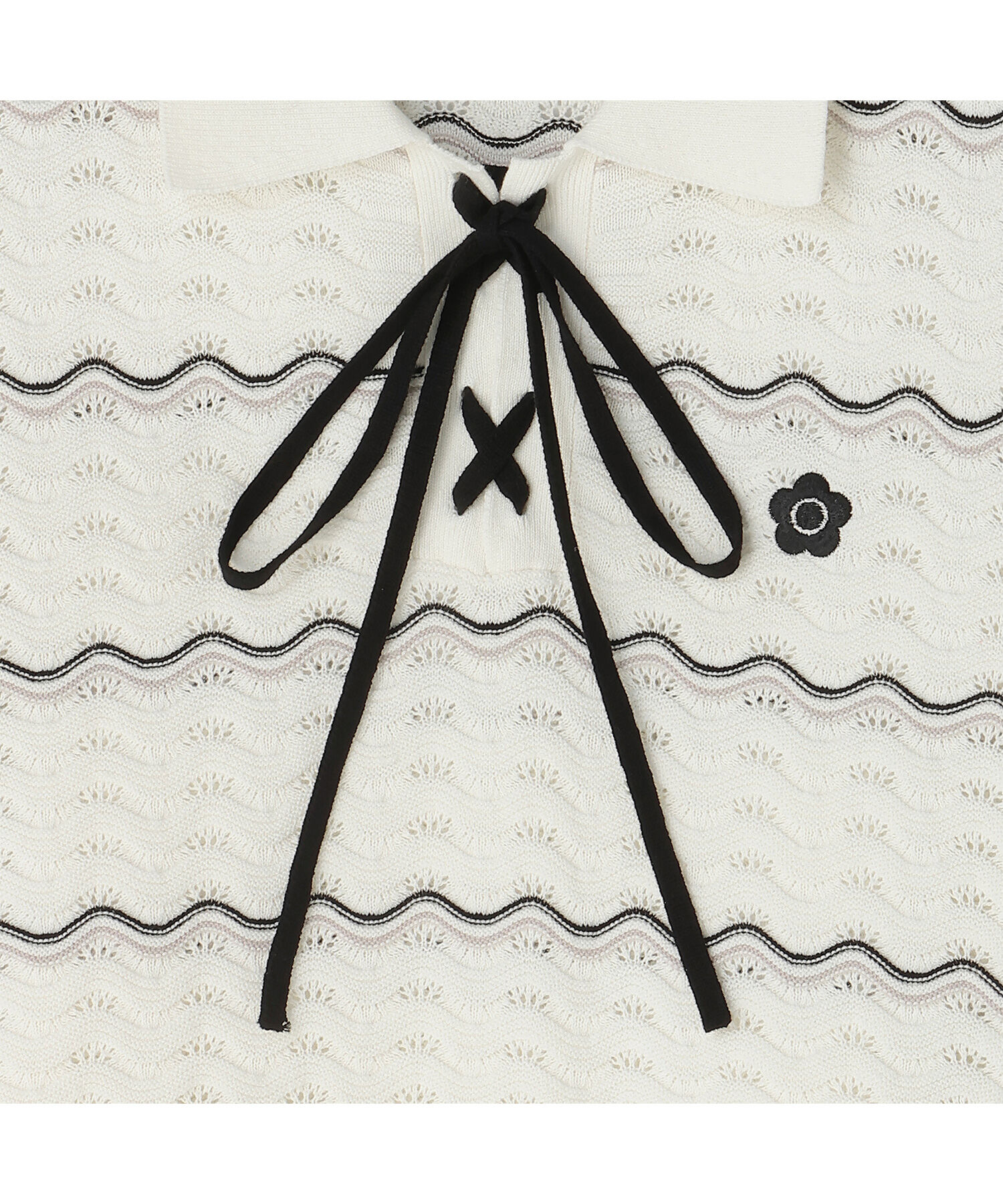 MARY QUANT「ウェーブニット プルオーバー」|ニット・セーター|