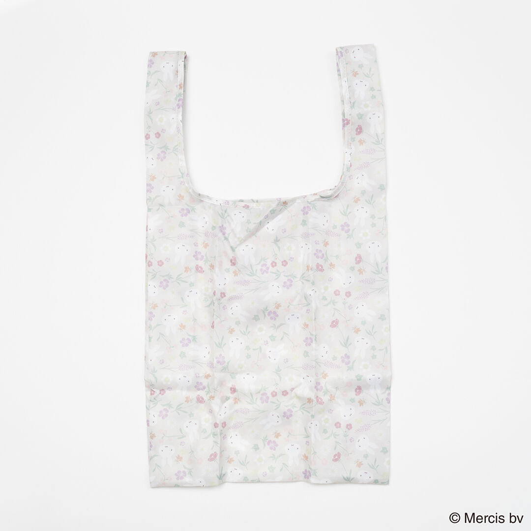  「MIFFY Floral pattern ショッピングバッグS」|エコバッグ|