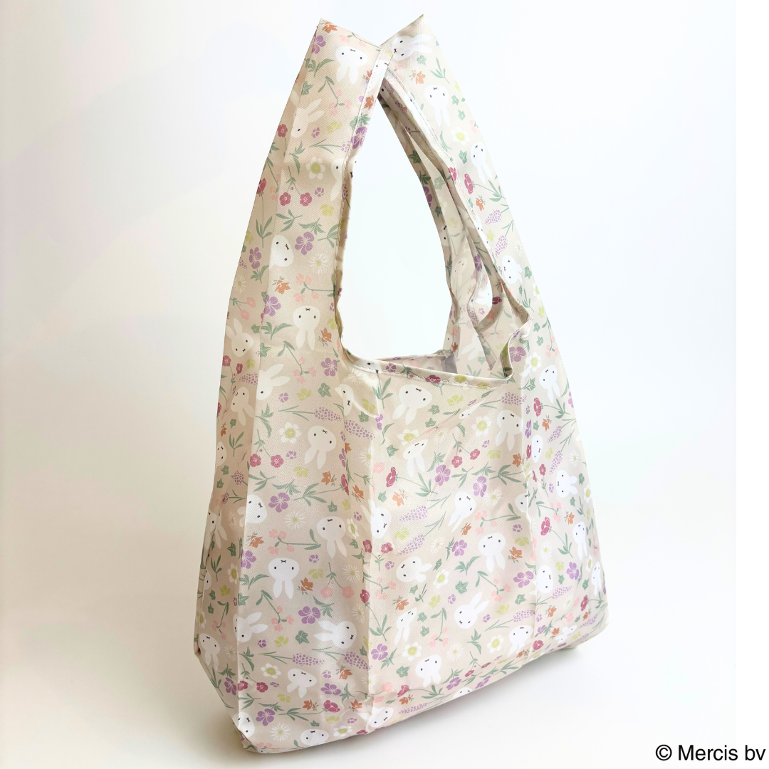  「MIFFY Floral pattern ショッピングバッグS」|エコバッグ|
