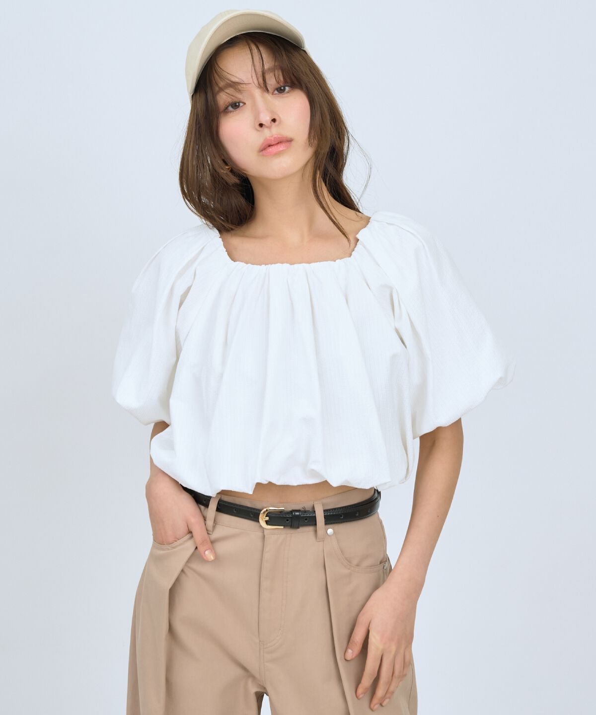 アンドクチュール「2WAYバルーンブラウス」|シャツ・ブラウス|