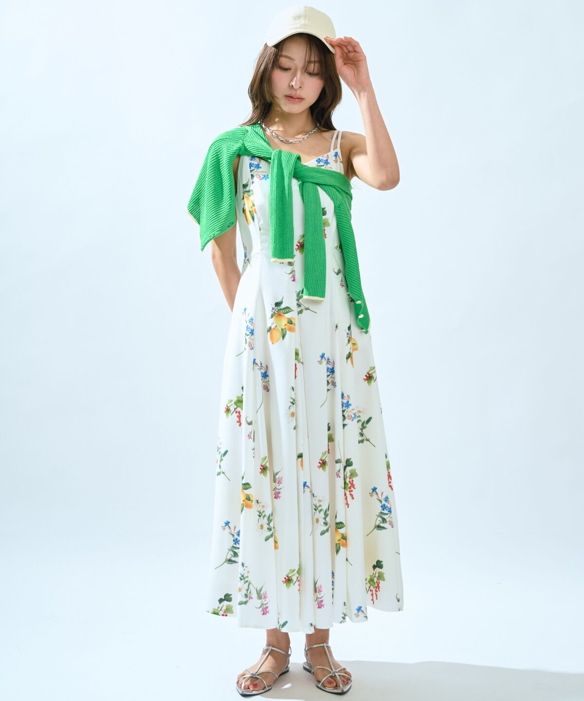 アンドクチュール「フルーツ&times;フラワープリントワンピース」|ワンピース|