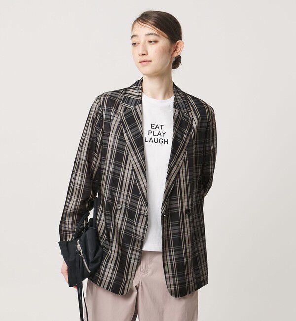 UNITED ARROWS「シアー テーラード チェック ジャケット ‐ウォッシャブル‐」|テーラードジャケット|その他1