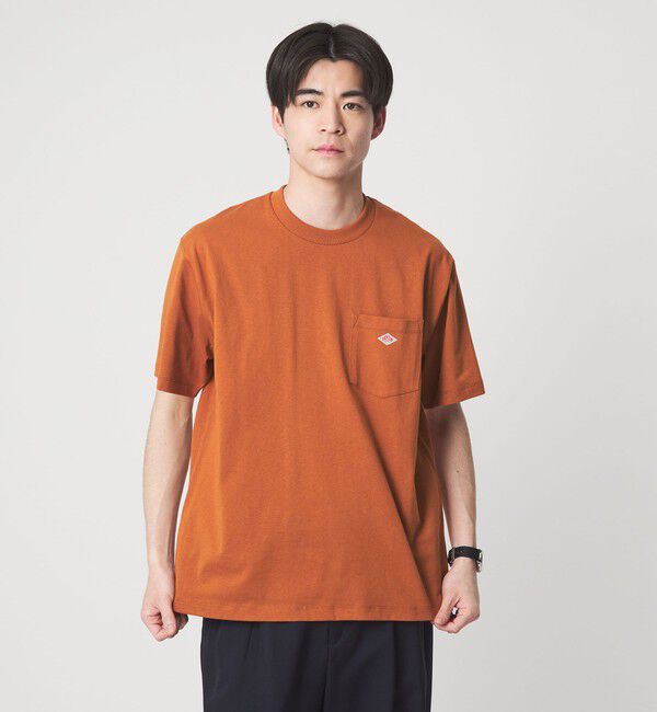 UNITED ARROWS green label relaxing「＜DANTON＞ロゴ ポケット ソリッド Tシャツ」|Tシャツ・カットソー|ORANGE
