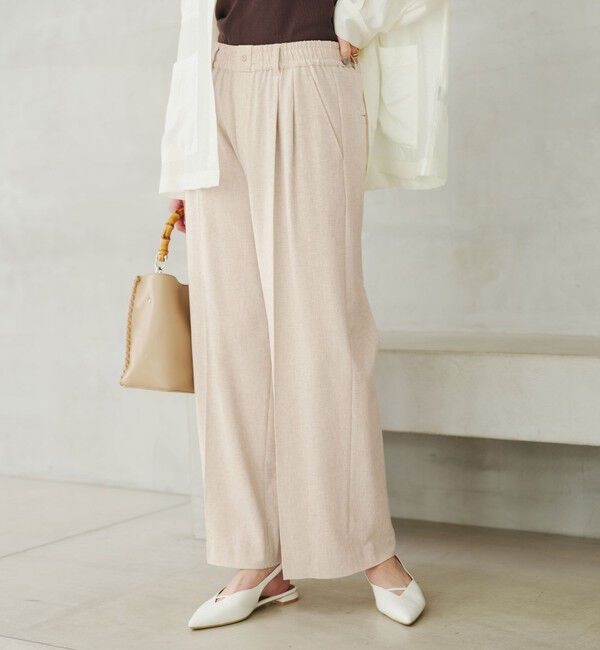 UNITED ARROWS green label relaxing「［size SHORT/TALLあり］ニーハイワイドパンツ」|その他|NATURAL